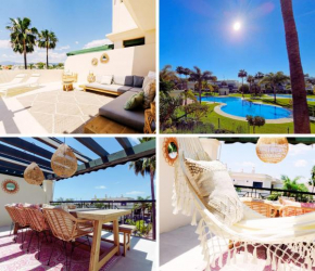 StayatSas Luxe App vlakbij strand, 80 m2 terras, grote zwembaden Marbella
